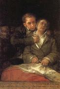 Francisco Goya Self-Portrait with Dr Arrieta oil on canvas